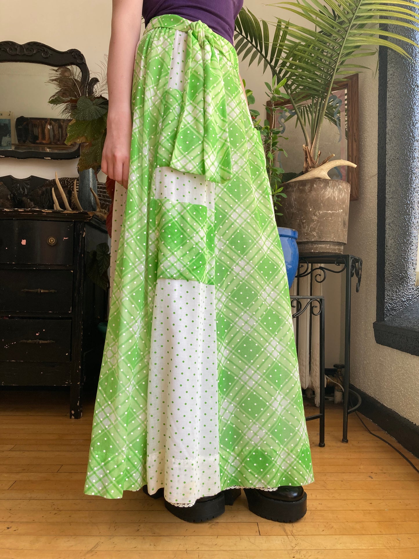 Handmade Maxi Skirt with Belt